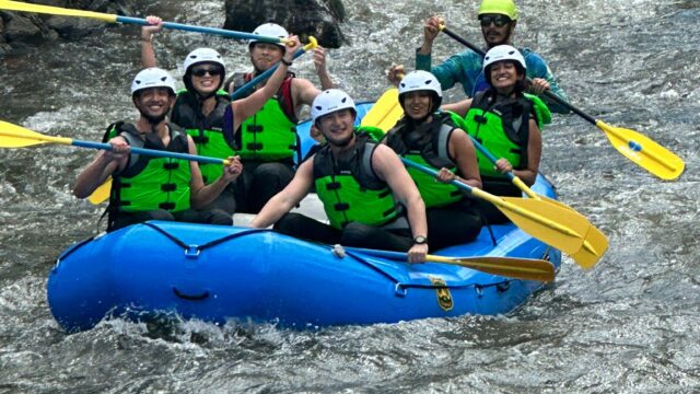 Clear Creek rafting with a family.