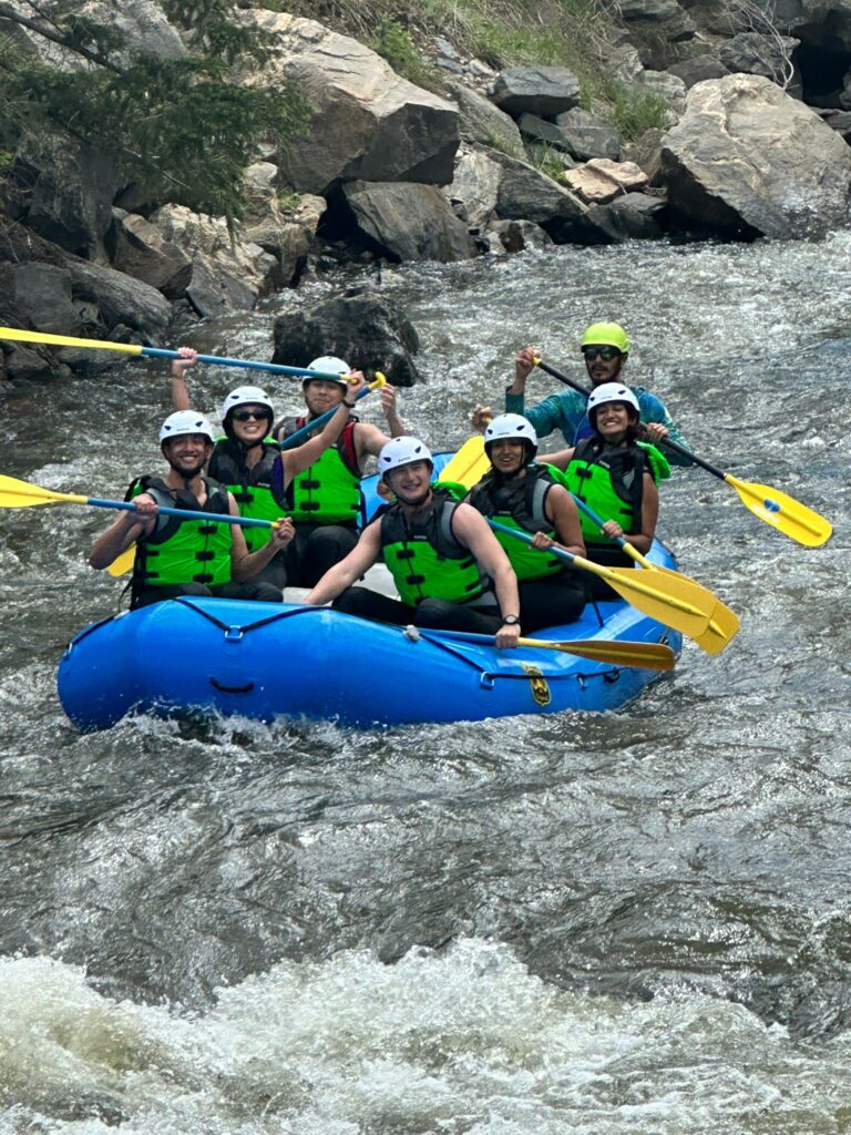 Clear Creek rafting with a family.