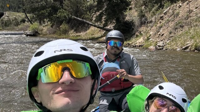 Clear Creek rafting with a family.