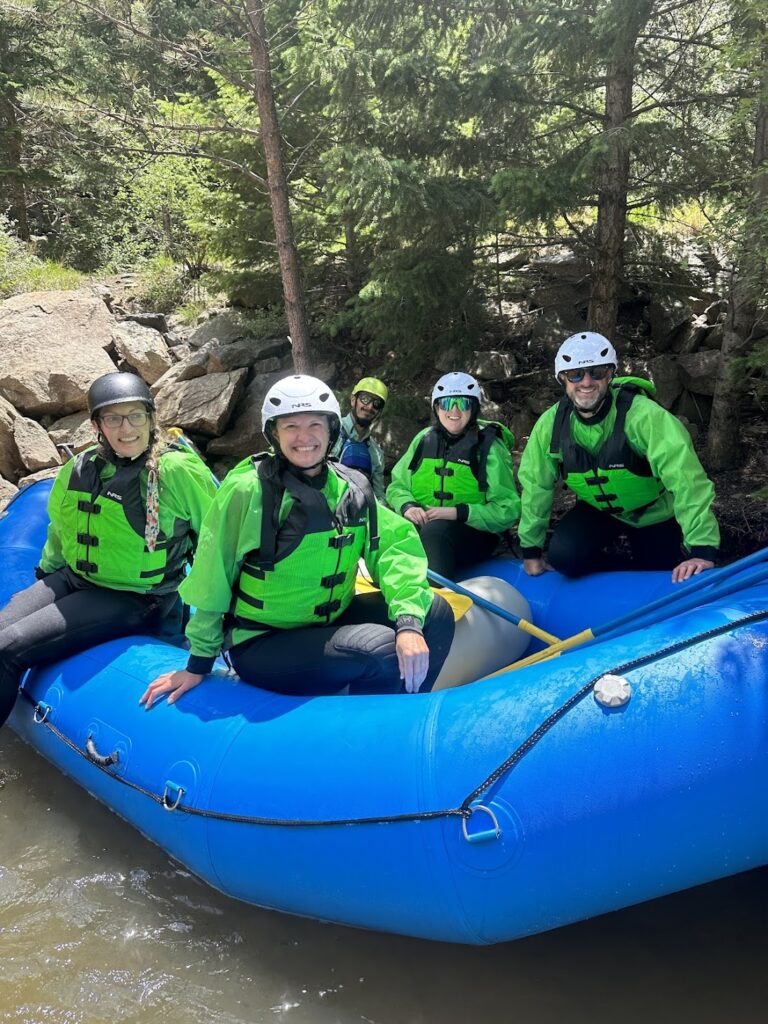 Clear Creek rafting with a family.