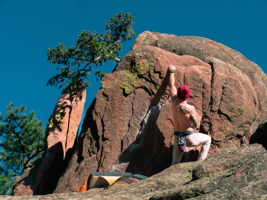 rock climbing boulder colorado bouldering