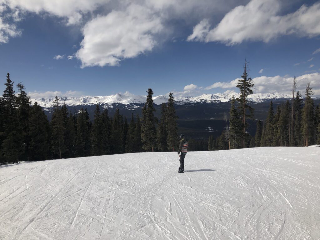Snowboarding in Colorado on Cooper Mountain