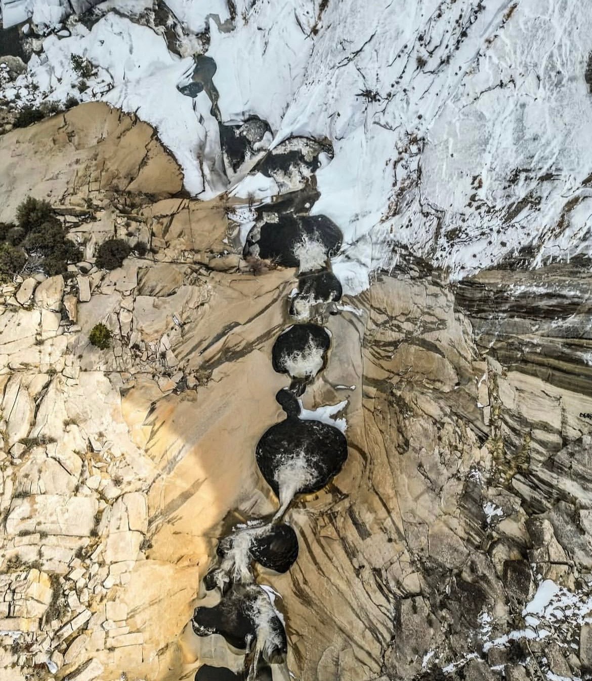 tea cups waterfalls on kern river in california
