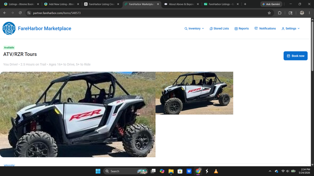 A white UTV vehicle outdoors.