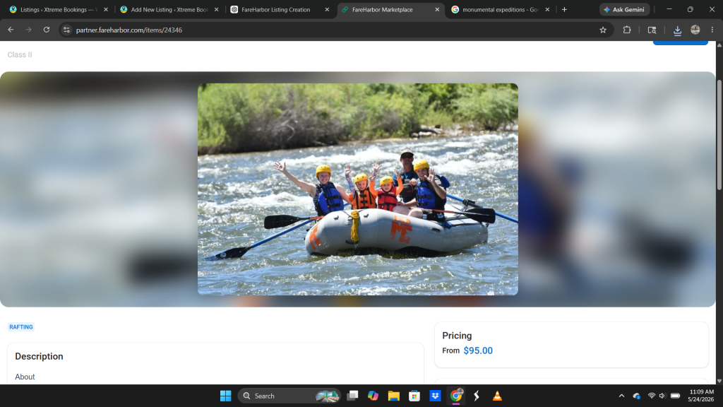 family rafting