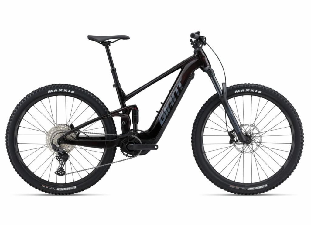 A black bicycle.