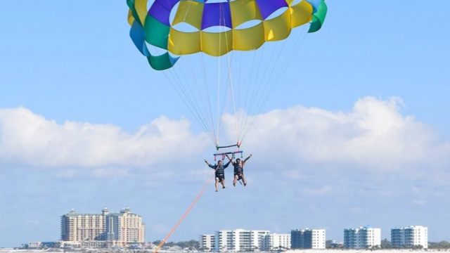 A parasail parachute.