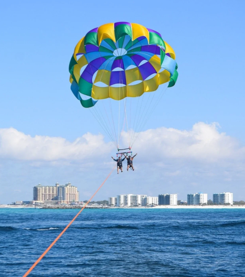 A parasail parachute.