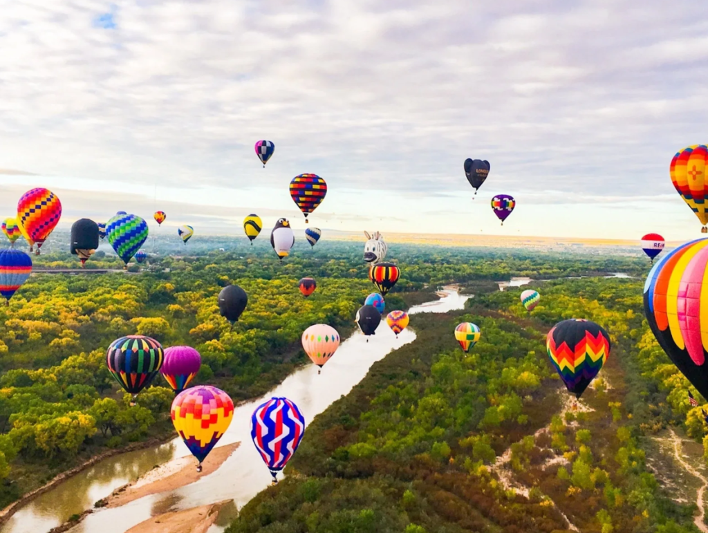 Hot air balloons in New Mexico.