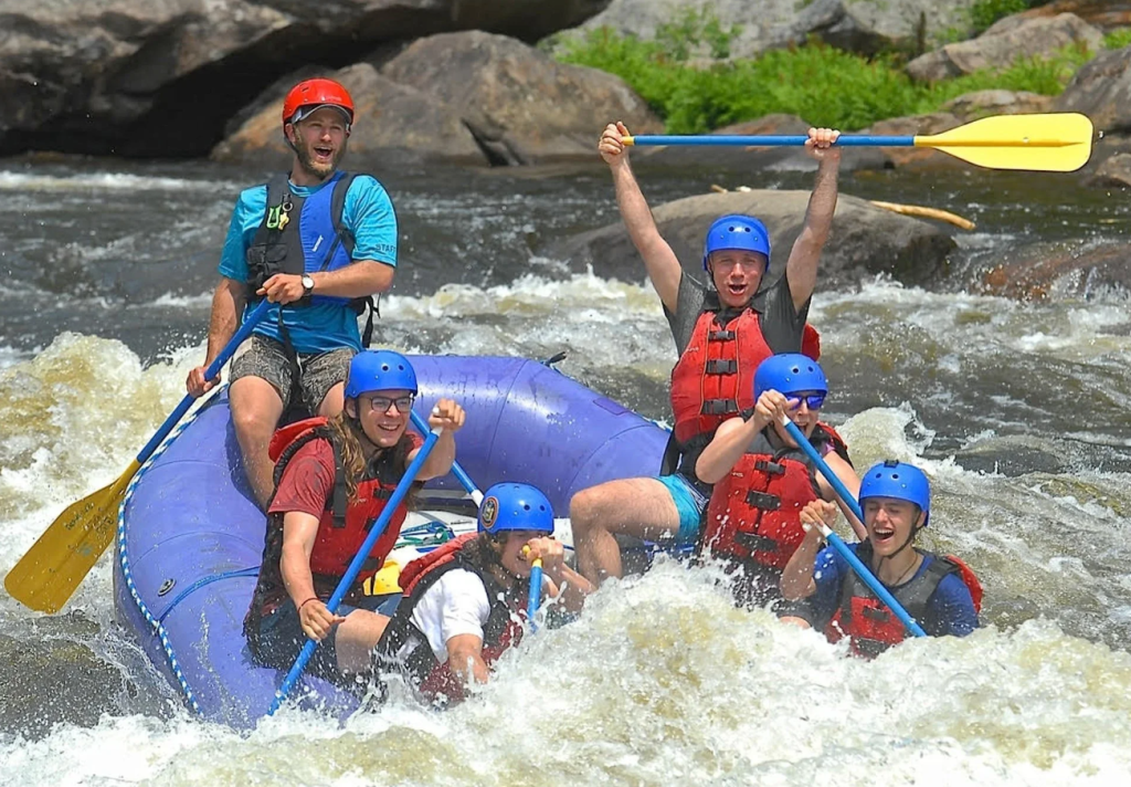 A raft on the hudson river.
