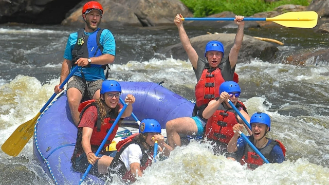 A raft on the hudson river.