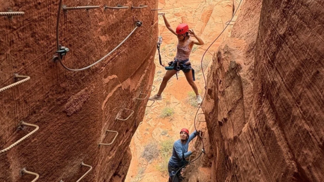 Via ferrata in Arizona.